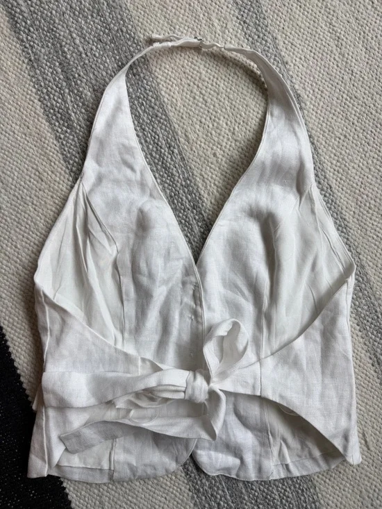 Reformation Aida Linen Vest Open Back - Picture 5 of 5